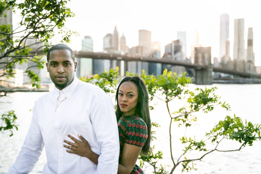 Brooklyn Bridge Park engagement photos by Brooklyn engagement photographer, Kelly Williams