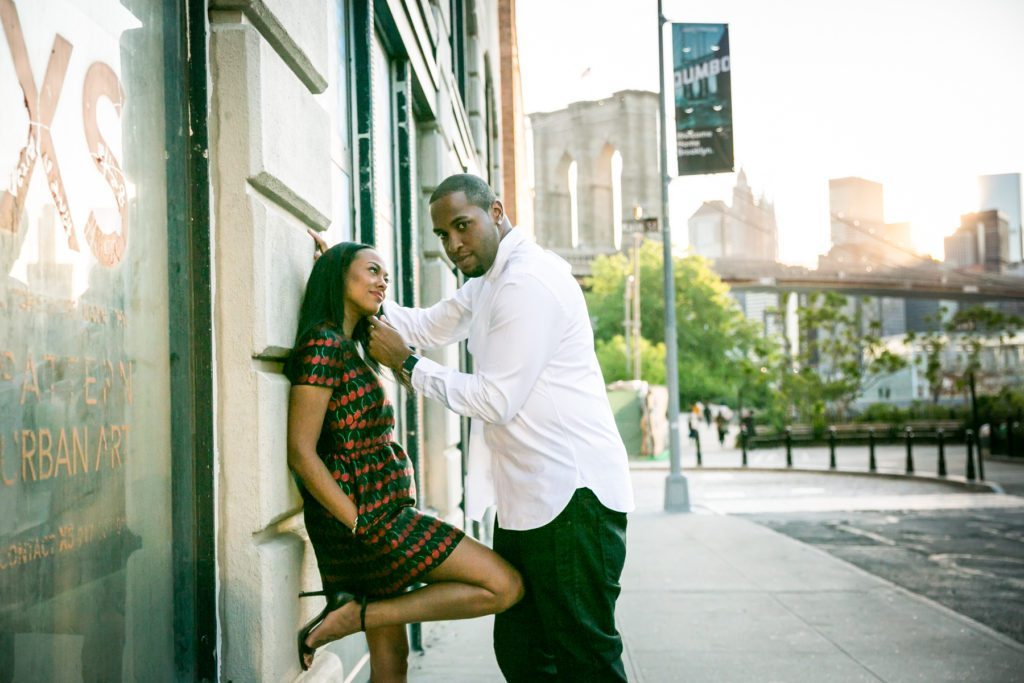 Brooklyn Bridge Park engagement photos by Brooklyn engagement photographer, Kelly Williams