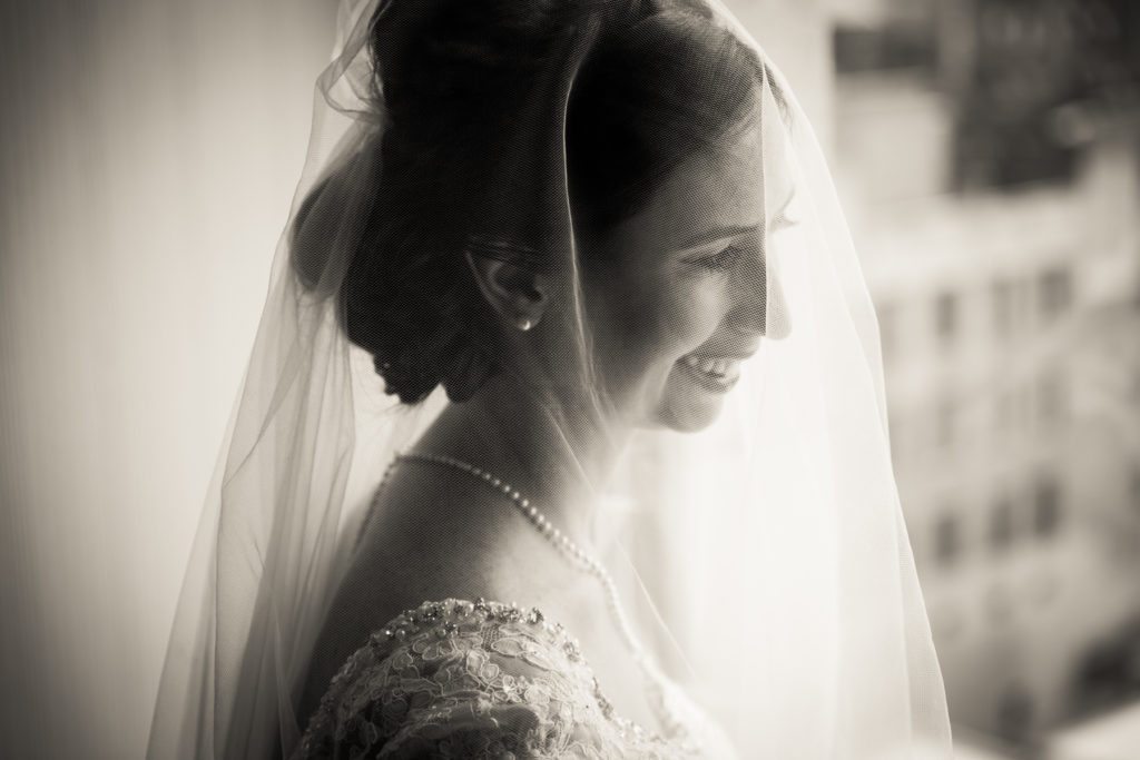 Bridal portrait for a Columbus Citizens Foundation wedding by NYC wedding photojournalist, Kelly Williams