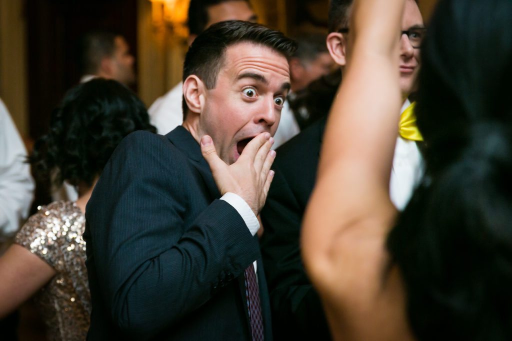 Guests dancing at a Columbus Citizens Foundation wedding by NYC wedding photojournalist, Kelly Williams