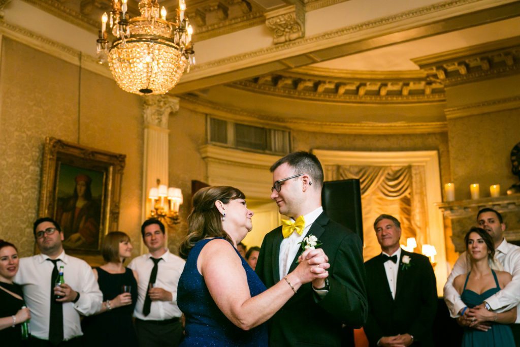 Parent dances at a Columbus Citizens Foundation wedding by NYC wedding photojournalist, Kelly Williams