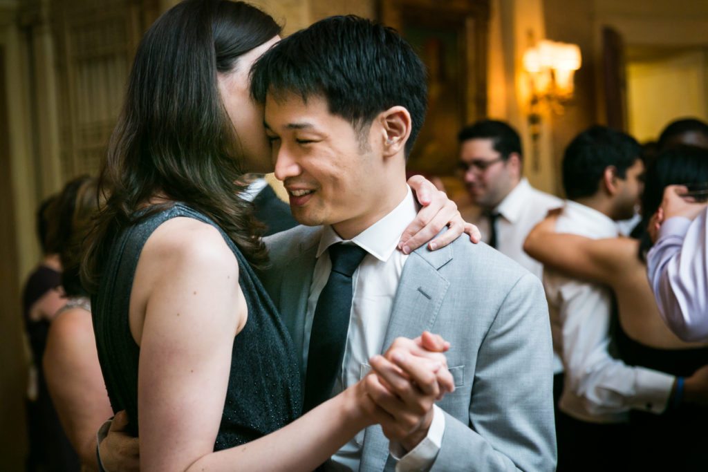 Guests dancing at a Columbus Citizens Foundation wedding by NYC wedding photojournalist, Kelly Williams