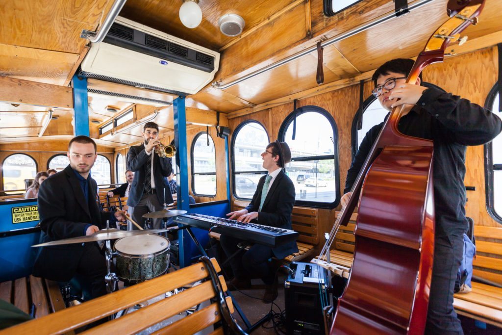 Jazz band for a Ladies Pavilion wedding by NYC wedding photojournalist, Kelly Williams