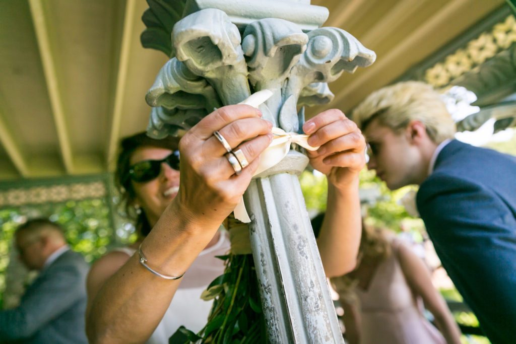 Ladies Pavilion wedding ceremony by NYC wedding photojournalist, Kelly Williams