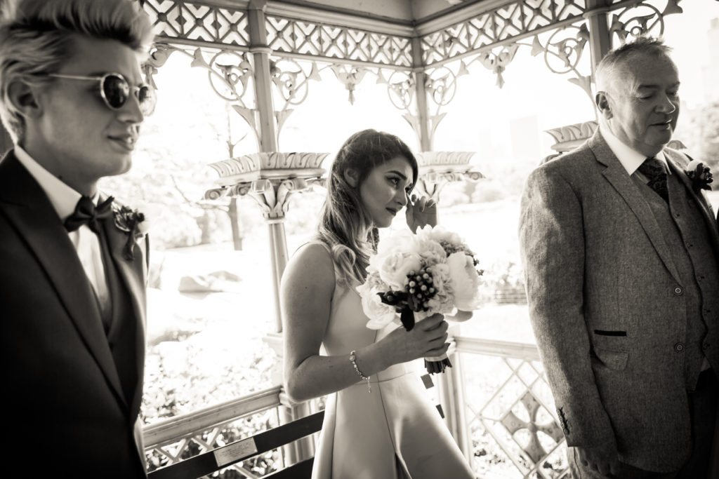 Ladies Pavilion wedding ceremony by NYC wedding photojournalist, Kelly Williams