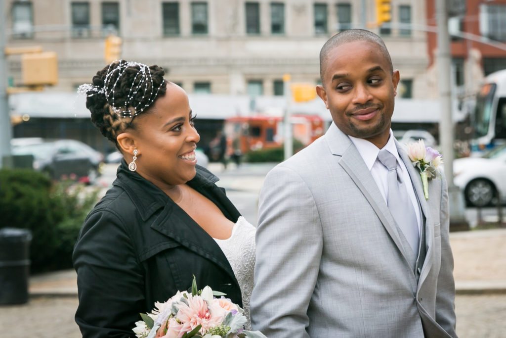 Picnic House wedding portrait for an article on 'How I edit photos' by NYC wedding photojournalist, Kelly Williams