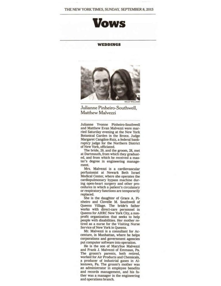 Julianne & Matt in the New York Times!