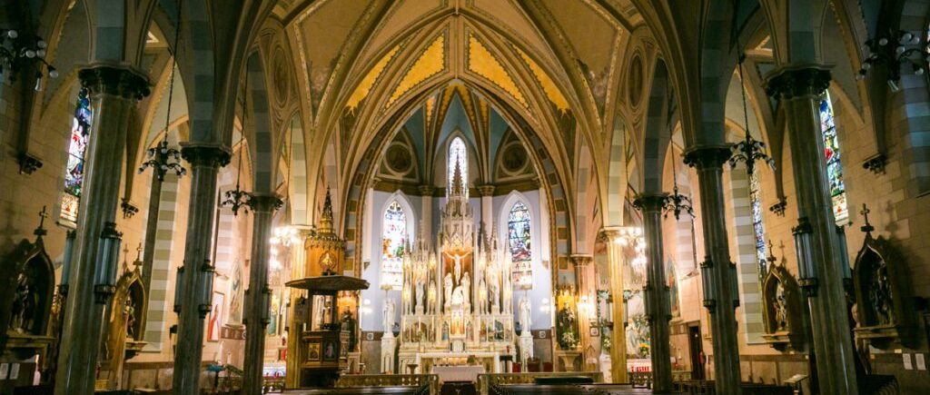 Photo of St. Anthony of Padua Church in Jersey City to accompany an article on venue checks by Hoboken wedding photographer, Kelly Williams