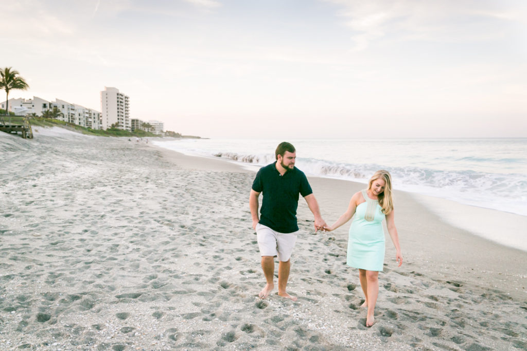 Florida engagement portrait for an article on creative wedding gift bag ideas