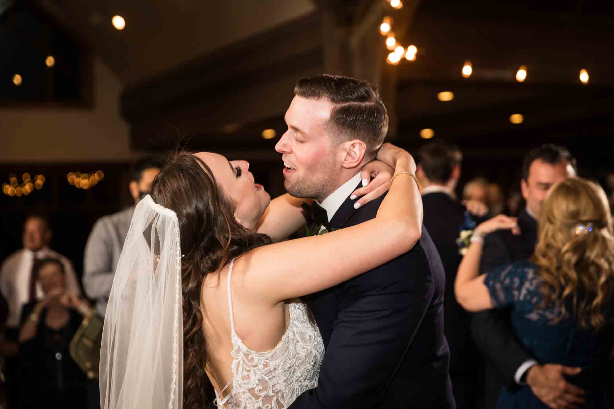 Bride and groom dancing at first dance