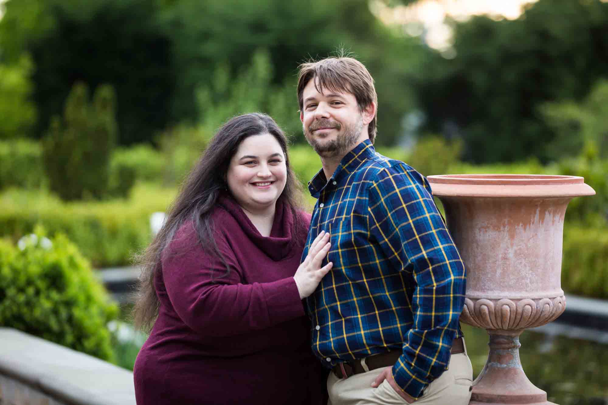 Couple in Tuscan Garden in Snug Harbor