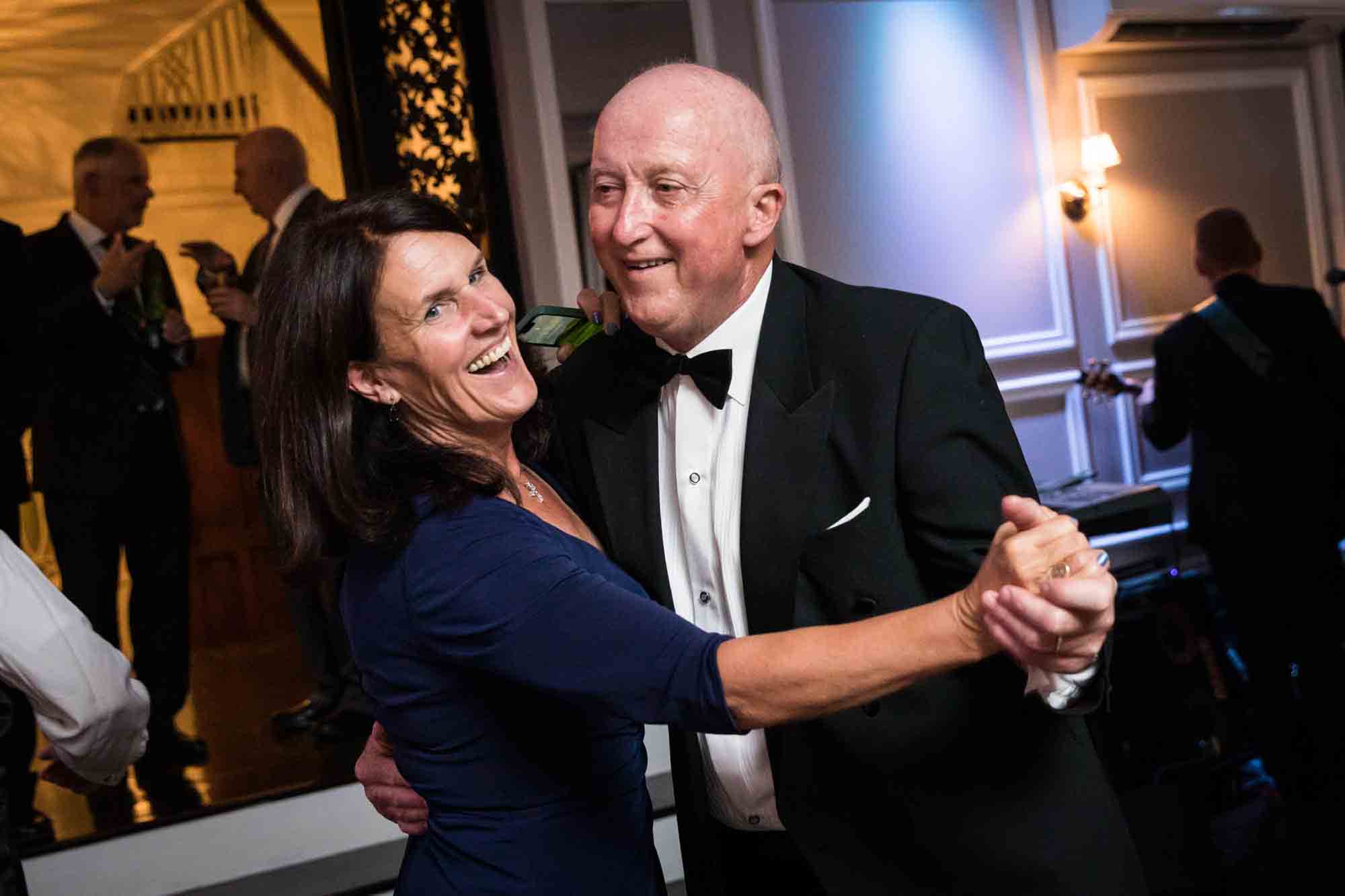 Older couple dancing during reception at a Briarcliff Manor wedding