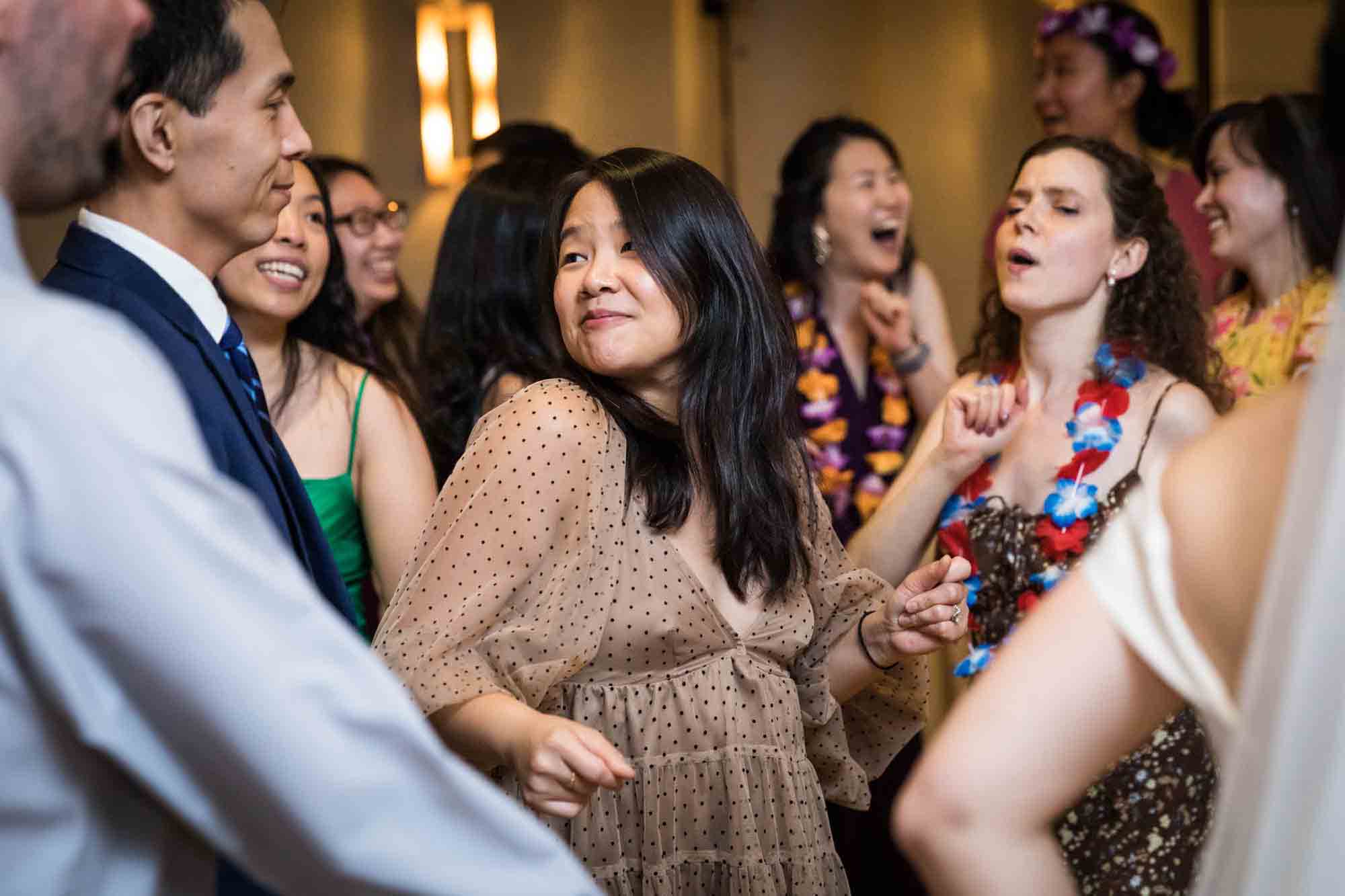 Guests dancing at a Sheraton LaGuardia East Hotel wedding