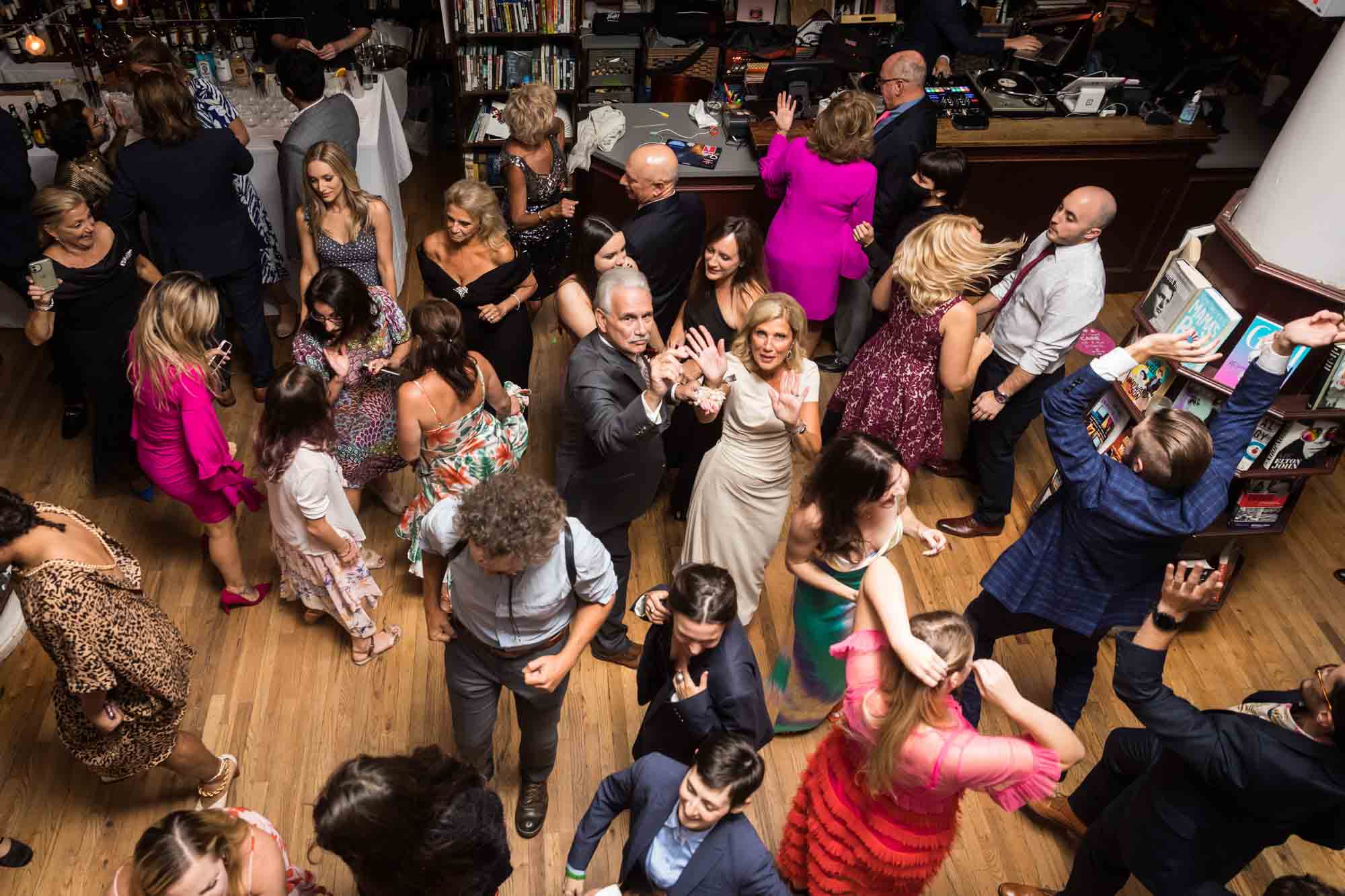 Guests dancing on the dance floor during a Housing Works wedding