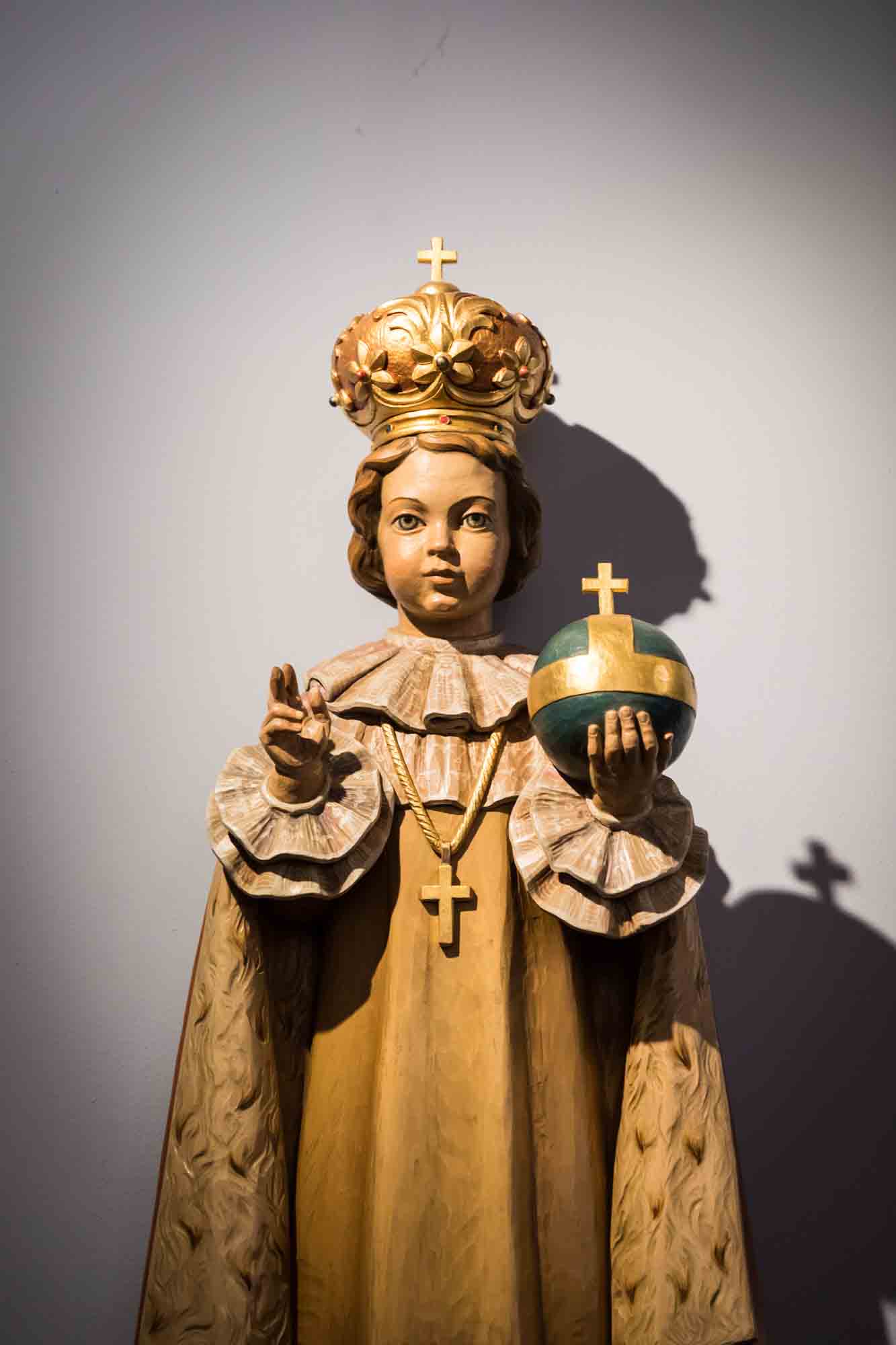 Golden religious statue in Our Lady of Hope Roman Catholic Church