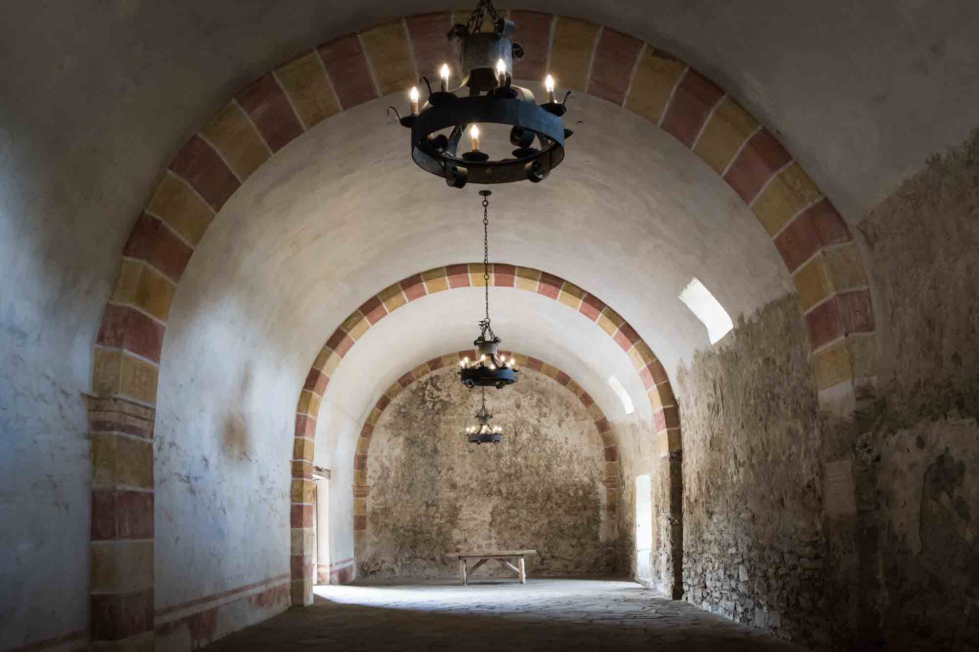 Vault ceiling room in Mission San Juan in San Antonio