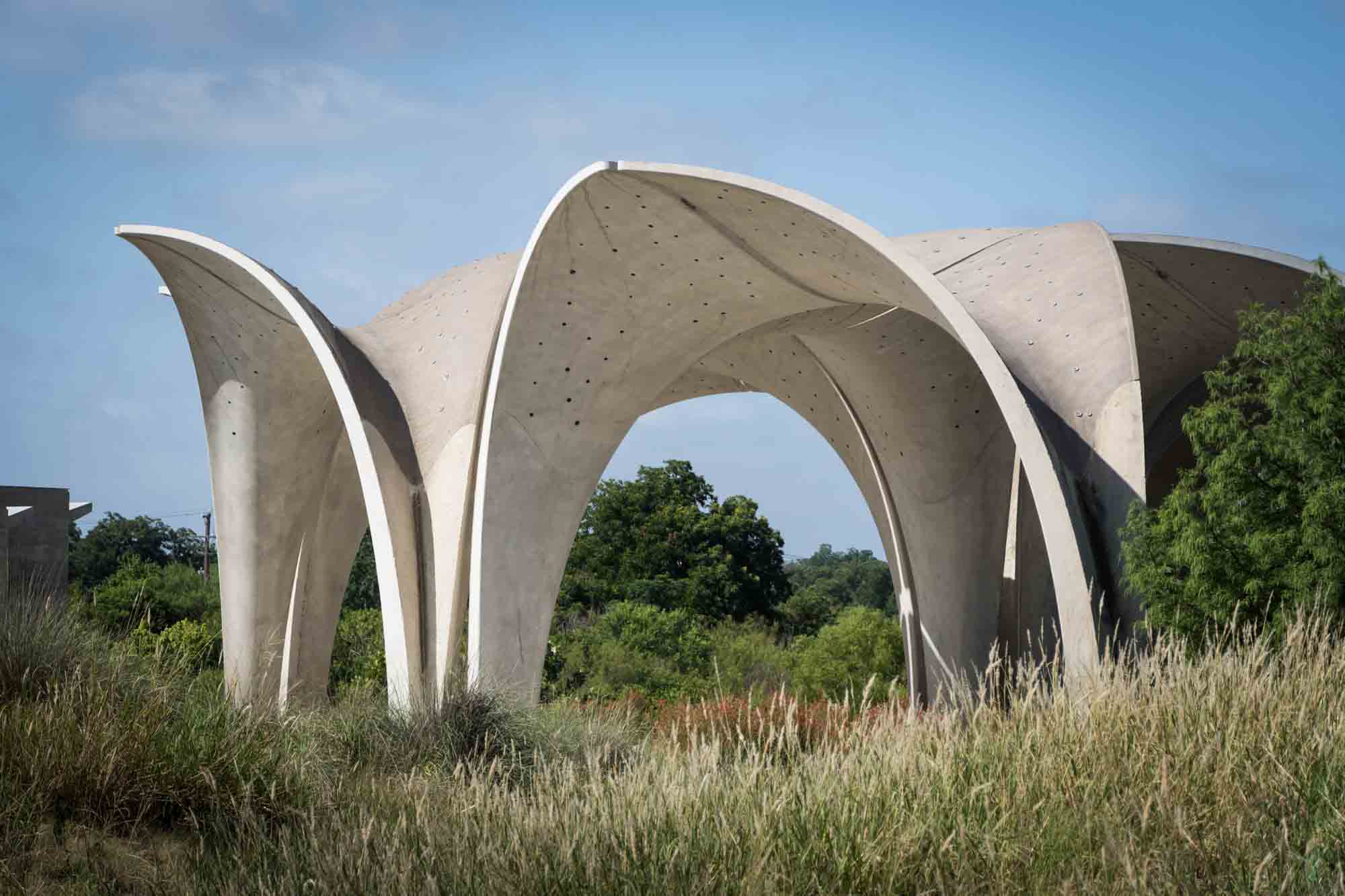 Concrete arches of Confluence Park in San Antonio