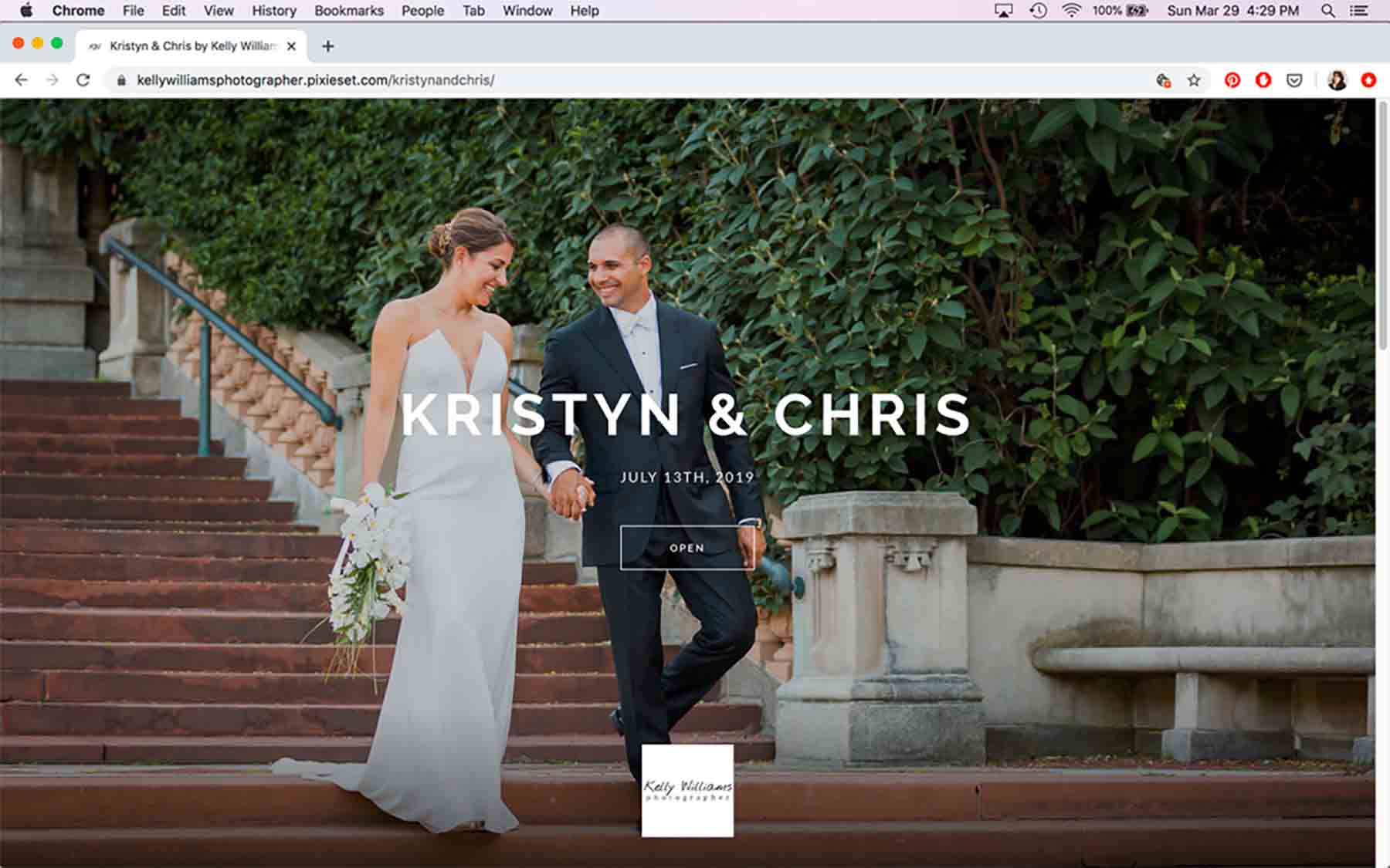 Screenshots of client online photo gallery for an article on how to use your online photo gallery