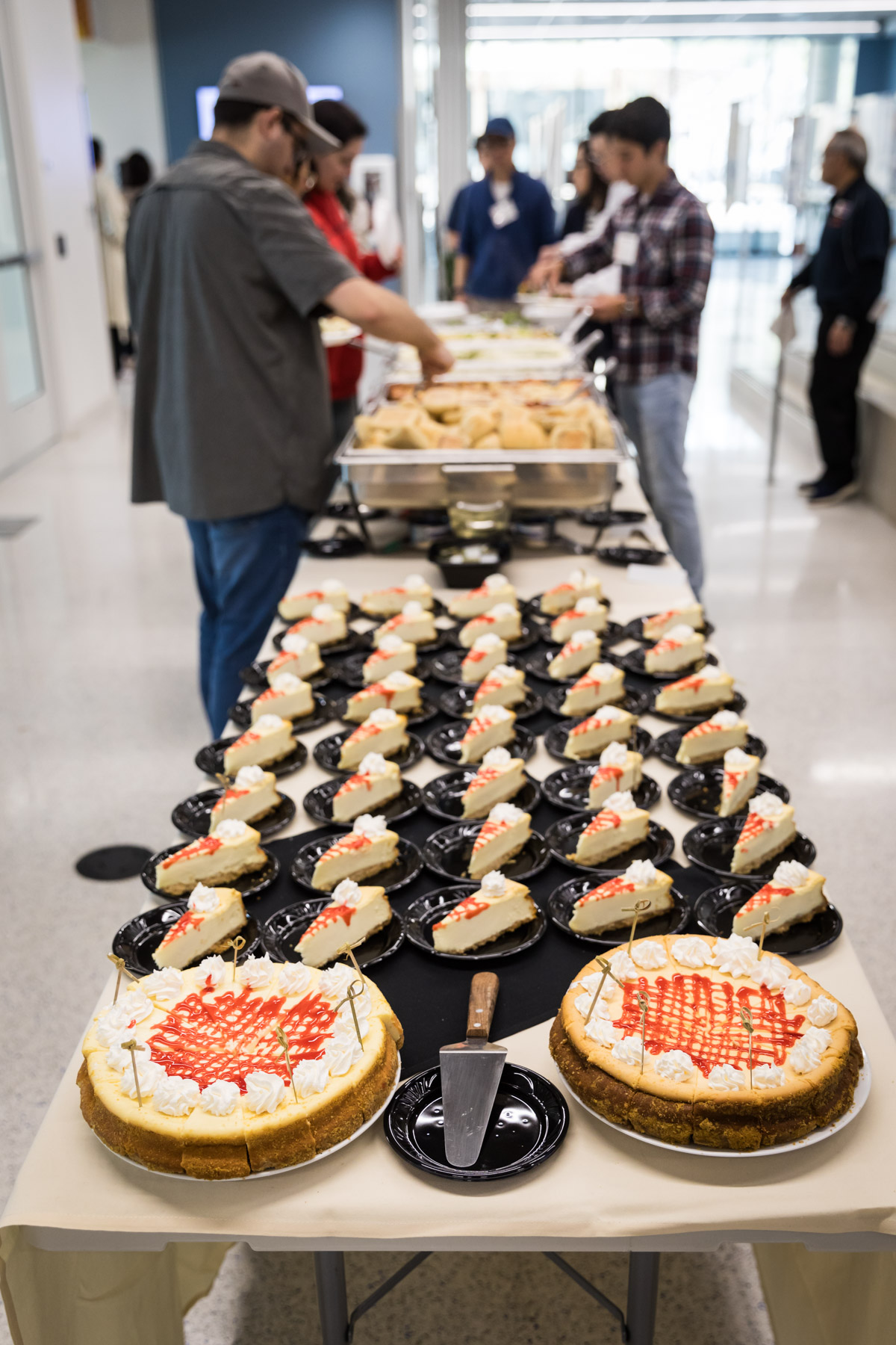 Table of treats and pies at a UTSA conference