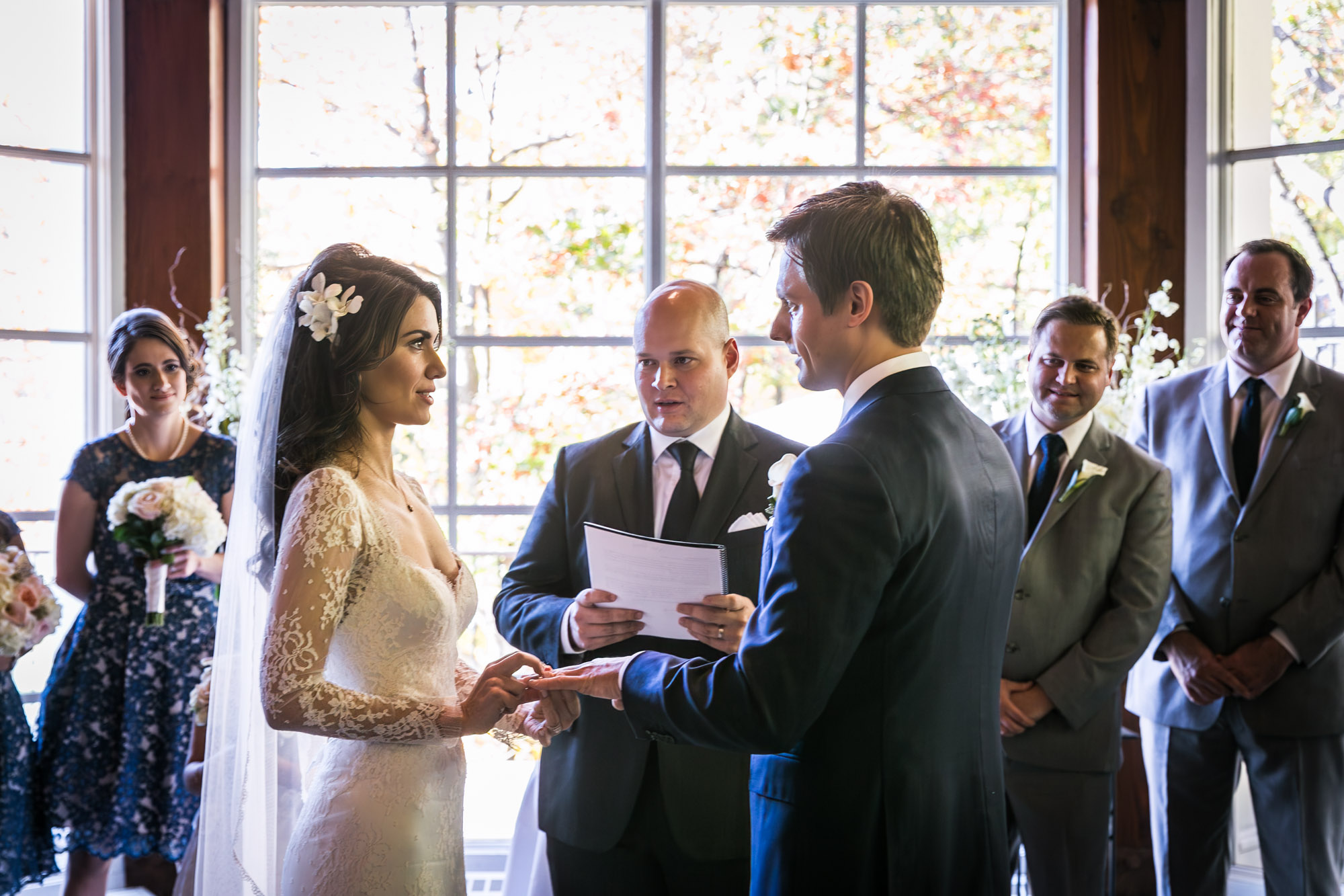 Bride and groom saying vows for an article on wedding officiant tips