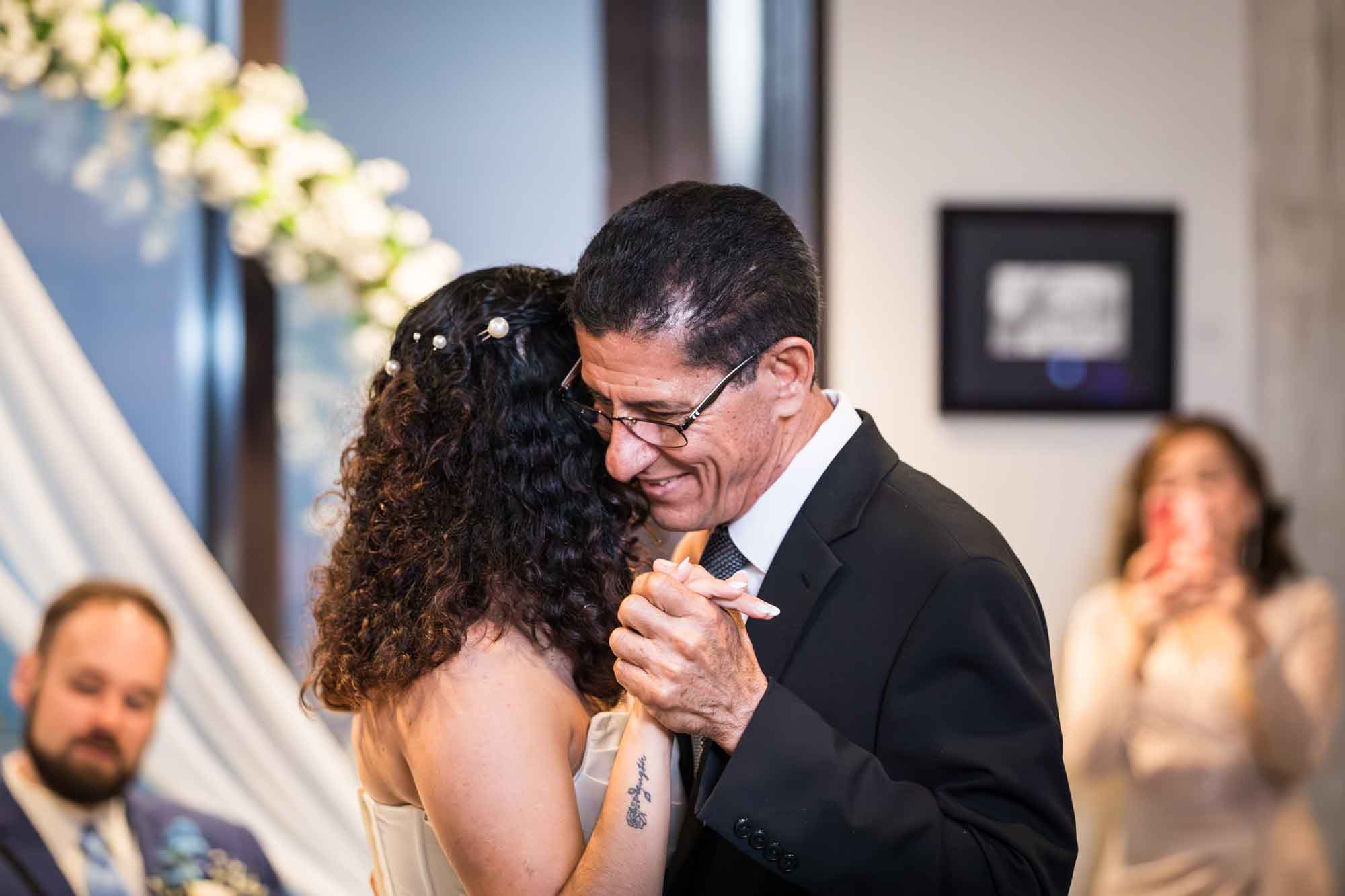 Centre Club wedding reception photo of father dancing with daughter