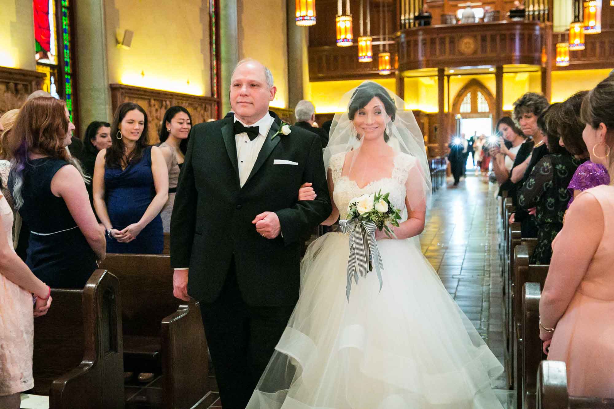 Fordham University Church wedding ceremony for an article on what to have ready when the wedding photographer arrives