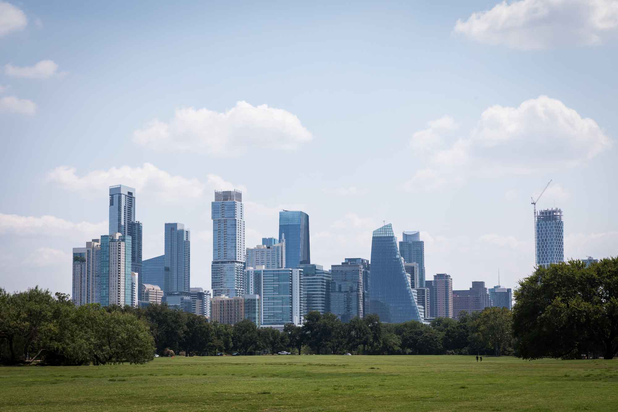 View of the downtown Austin, Texas skyline from Zilker Metropolitan Park