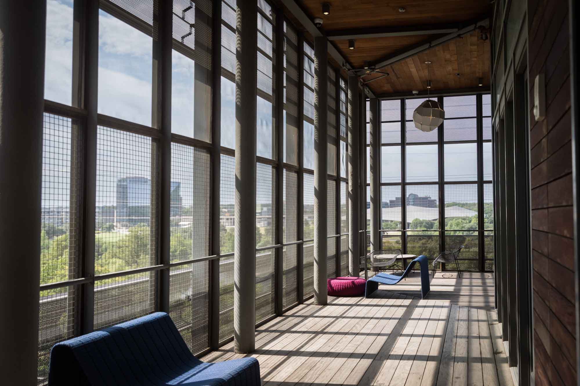 Reading porch in the Austin Central Library in Austin, Texas