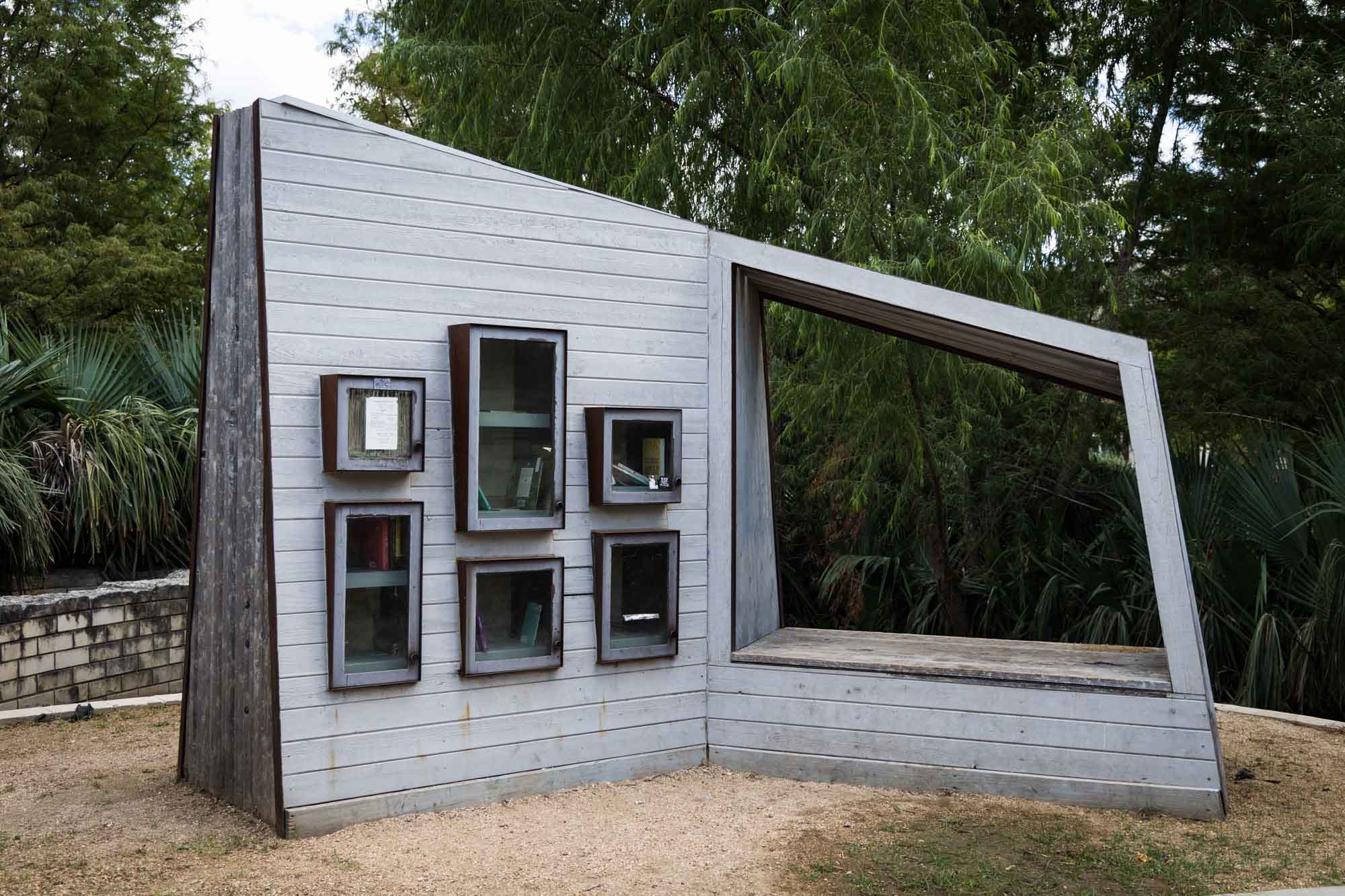 Wooden house playground at Mary Elizabeth Branch Park