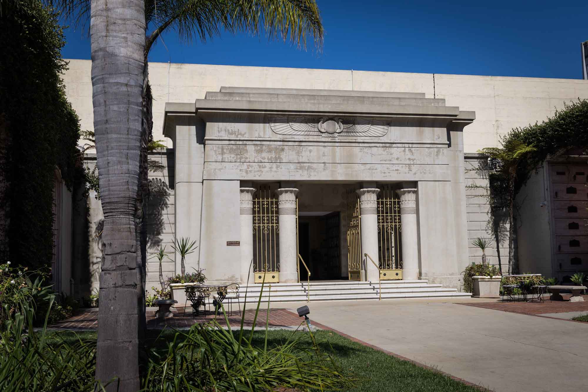Entrance to the Abbey of the Psalms Mausoleum at the Hollywood Forever Cemetery