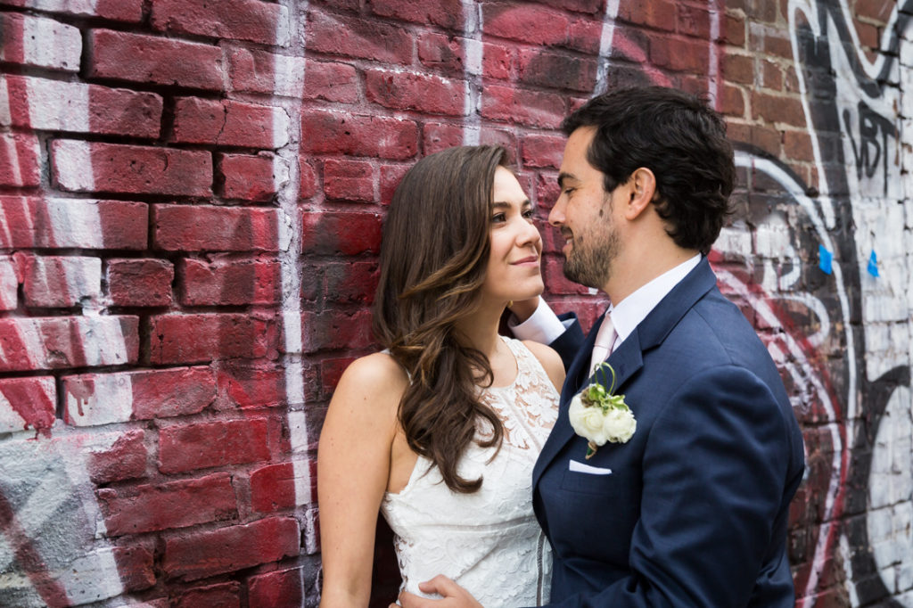 Wythe Hotel Wedding Rooftop Ceremony with NYC Skyline Views